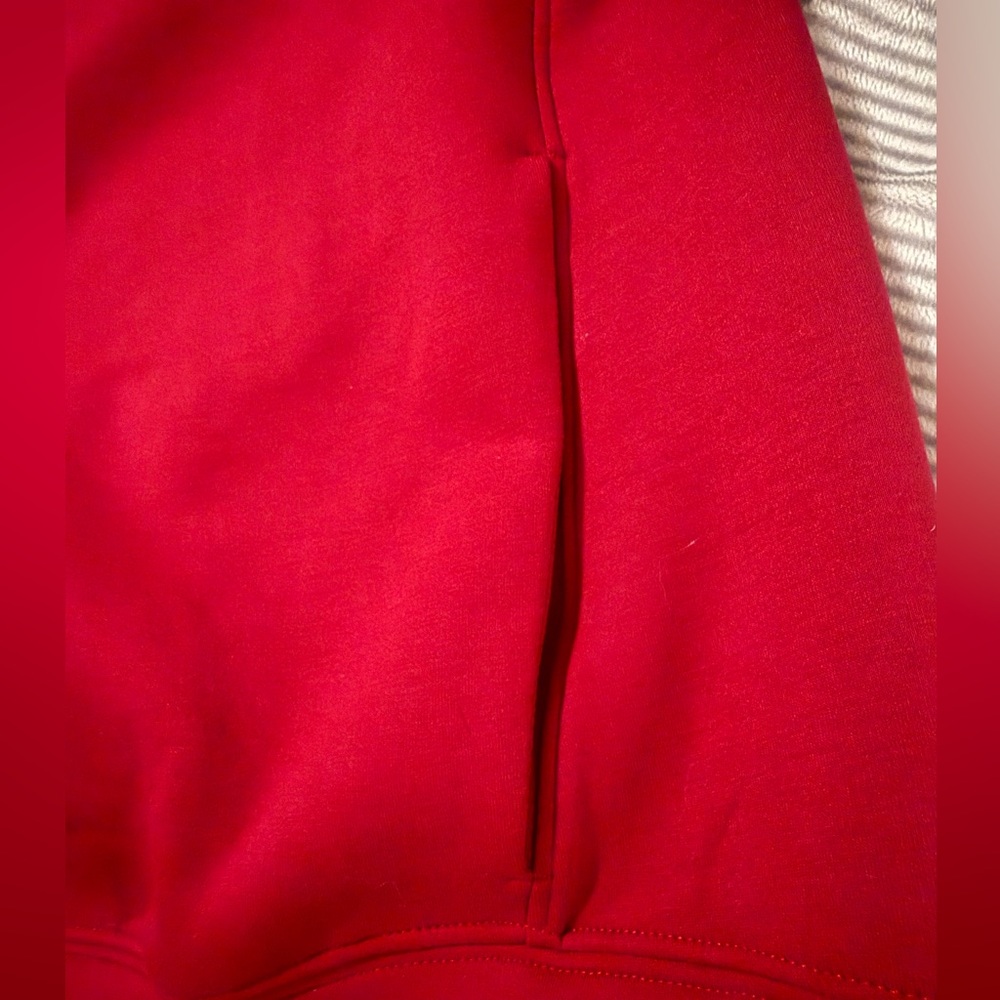 Abercrombie & Fitch Burgundy Sweatshirt with White Stripes - Picture 8 of 9